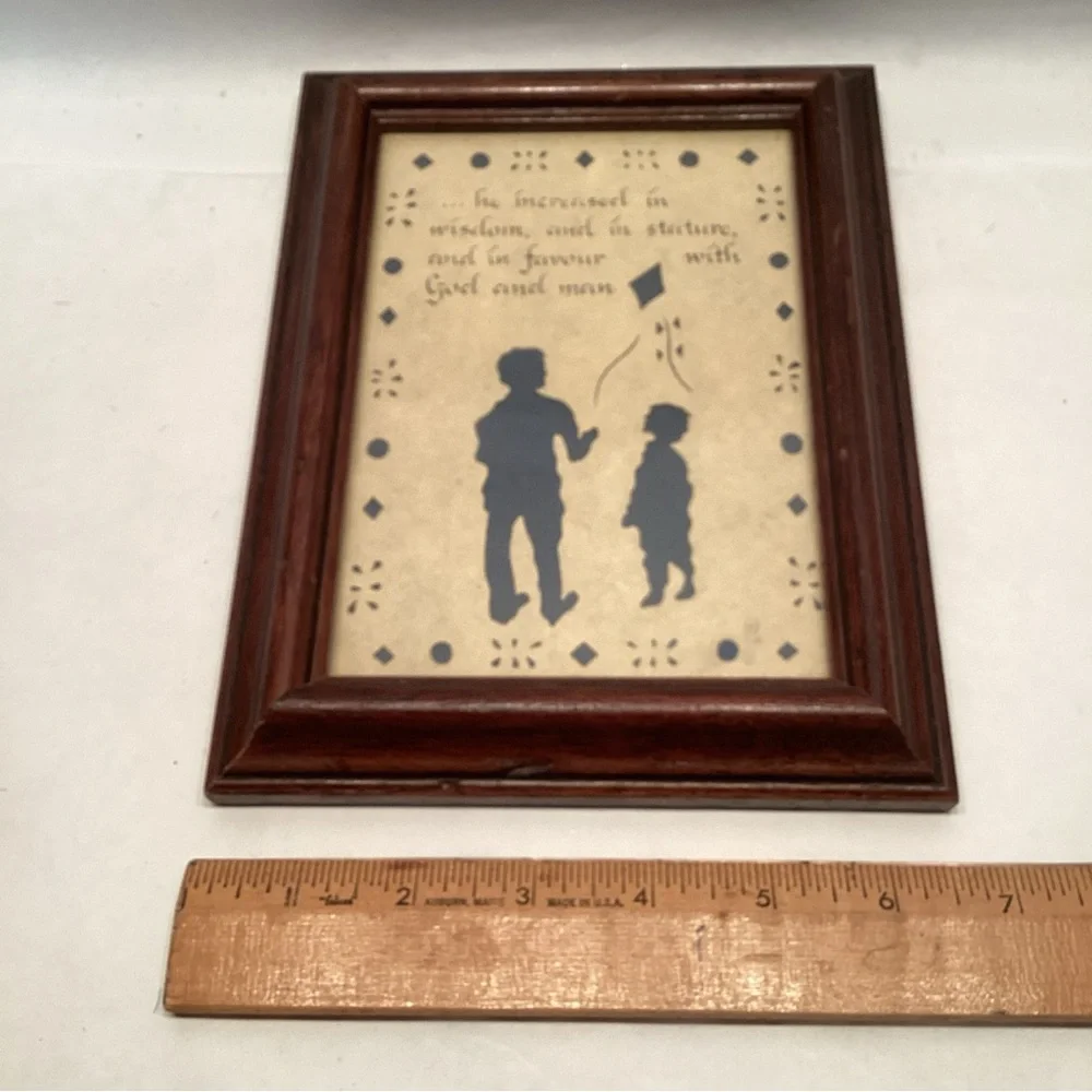Framed Silhouette Designs with Scissors 1985 “He Increased In Wisdom And Stature